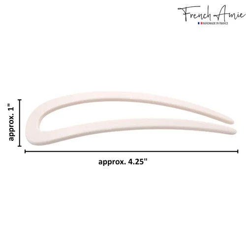 Vista 9 de French Amie Slick Ivory - Pin de pelo hecho a mano con acetato de celulosa en U (marfil)