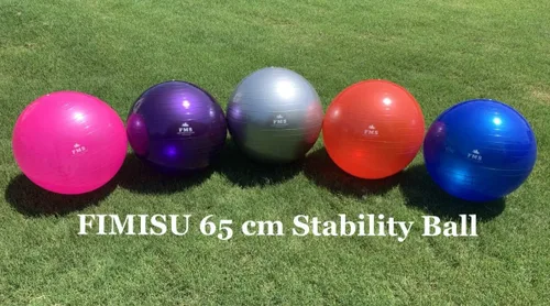 Vista 2 de FIM ISU 25.6 in Fitness Stability Ball • Yoga Balance Ball • Ejercicio Entrenamiento Bola INCLUYE Bomba de Pie
