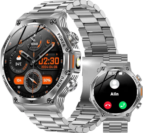 Vista 12 de Fitness Smart Watch for Men Women, Bluetooth Calling & 1.8" AMOLED, SpO2/Heart Rate/Sleep Tracker, 100+ Workout Modes, IP67 Waterproof, 7+Day Black