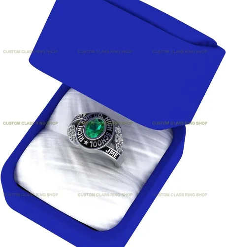 Vista 5 de Joyería de anillo de clase escolar personalizada para mujer en silver925