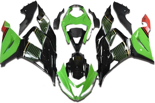 Vista 4 de Carenado negro brillante para Kawasaki Ninja 2013-2018 ZX6R 636 001 Negro Brillante