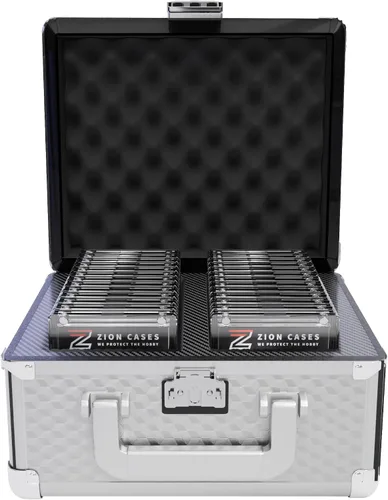 Vista 8 de Zion Cases Slab Case; 2 Row Graded Card Case; Fits PSA, BGS, HGA, CSG Slabs; Ideal Travel Storage Solution; Black Diamond
