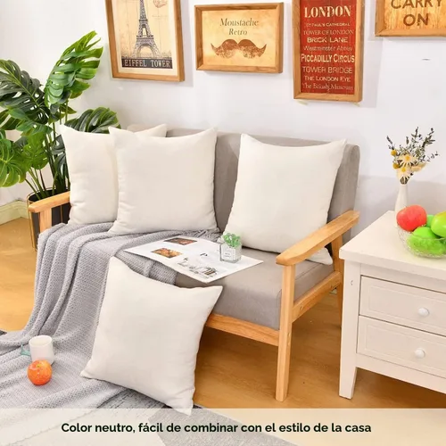 Vista 3 de Fundas de almohada de sublimación en blanco de 16 x 16 pulgadas, fundas de almohada beige a granel para vinilo de transferencia de calor, juego de 6