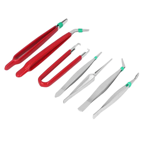 Vista 3 de Juego de 7 pinzas, kit de herramientas de mano multiusos antiestático para reparación de mantenimiento de electrónica