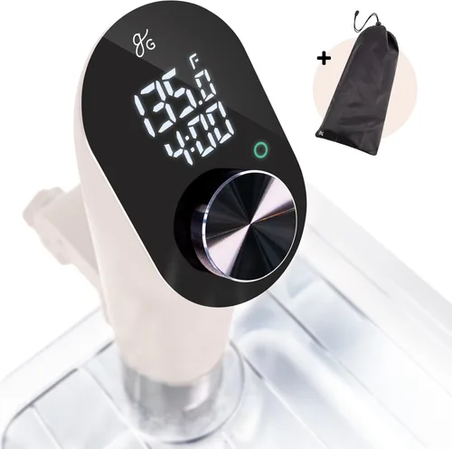 Vista 4 de Greater Goods Información nutricional Báscula de alimentos, báscula inteligente Accucheck y cocina Sous Vide (Birch)