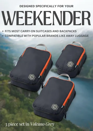 Vista 3 de Compression Packing Cubes Set for Travel - Lightweight, Durable Clothes Organizer for Carry-On Luggage and Suitcases by TRIPPED Travel Gear