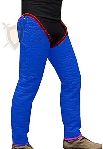 Vista 3 de Legging grueso acolchado Chausses Lower Under Gambeson Hauberk SCA LARP Armor Legging para disfraz por ITS Medieval