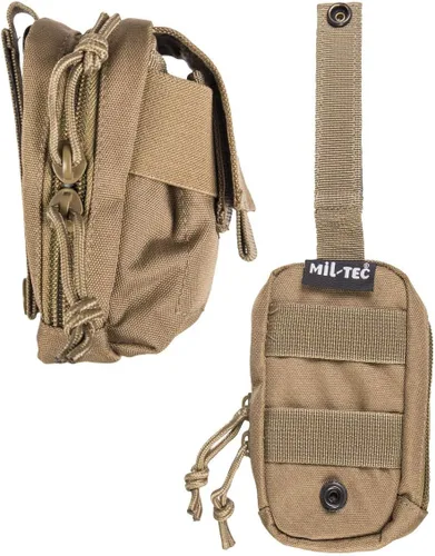 Vista 2 de Funda para teléfono Cámara Bolsillo Táctico Cinturón Utilidad Bolsa MOLLE System Travel Coyote