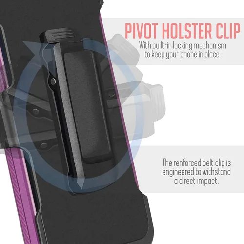 Vista 5 de Funda compatible con Motorola Moto G Stylus 2021, resistente, a prueba de golpes, cuerpo completo, protector de pantalla integrado, con soporte