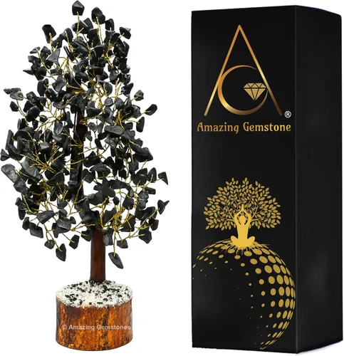 Vista 10 de Árbol de la vida con múltiples piedras preciosas naturales curativas de primera calidad, bonsái de Feng Shui, para decoración del hogar y la oficina