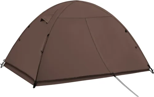Vista 9 de Tienda de campaña domo ultraligera de doble capa impermeable para 2/4 personas de 4 estaciones para mochileros – Configuración fácil,
