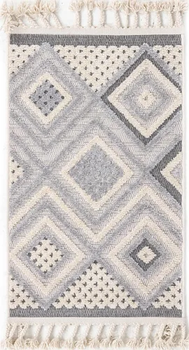 Vista 3 de Unique Loom Colección Arlo Alfombra de área - Hannah (rectangular 2' 0" x 3' 0", beige arenoso/gris)