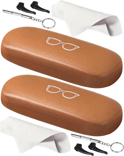 Vista 19 de RayLove Fundas rígidas unisex para gafas, estuche protector para gafas