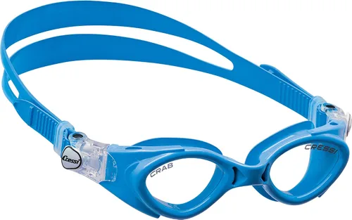 Vista 10 de Cressi Gafas de natación de silicona para niños de 3, 4, 5, 6, 7 CRAB fabricado en Italia por calidad desde 1946 Azul Translucent
