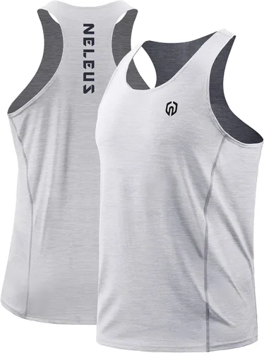 Vista 5 de NELEUS Men's 3 Pack Running Tank Top Dry Fit Y-Back Athletic Workout Tank Tops