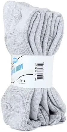 Vista 2 de Calcetines de compresión de circulación saludable para diabetes, edema, 3 pares, 10-13, color gris, Gris