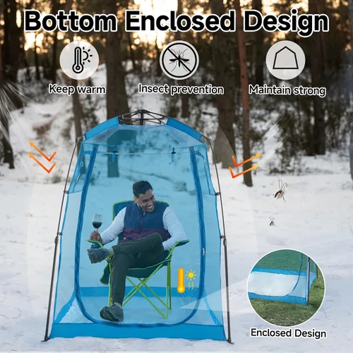 Vista 5 de All Weather Proof Pod Sports Tent,Outdoor Weather Tent Sports Pod Pop Up Shelter with Sealed Floor,Clear Tent for Sport Event,Camping,Fishing 8