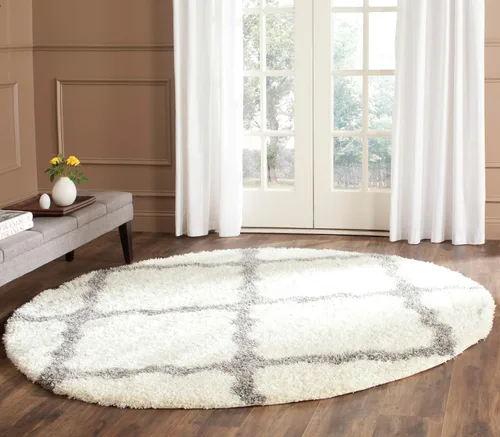 Vista 11 de SAFAVIEH Colección Montreal Shag SGM866C Trellis que no desprende pelusa para sala de estar, dormitorio, comedor y entrada, alfombra decorativa