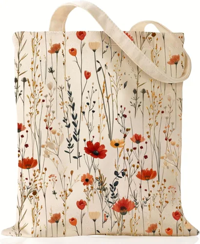 Vista 16 de Andeiltech Bolsa de lona para mujer, bolsa de viaje estética, bolsa de hombro reutilizable, regalo de cumpleaños para mamá