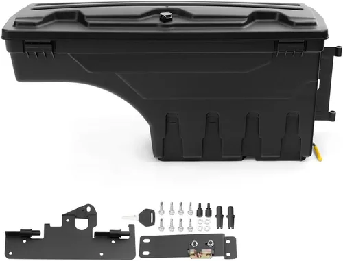 Vista 18 de PIT66 Caja de almacenamiento para cama de camión lado derecho compatible con Ford F150 1997-2014