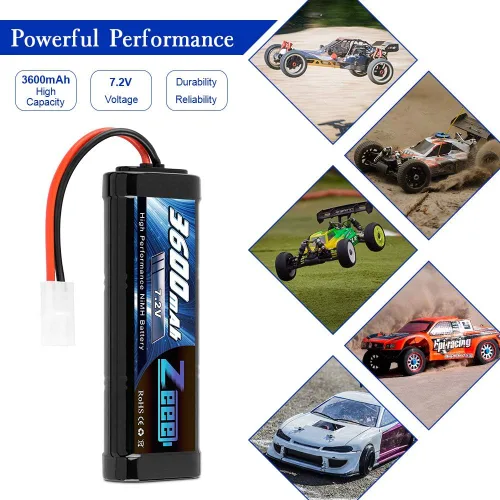 Vista 2 de Zeee 7.2V 3600mAh RC NiMH Batería con Tamiya Plug 2 Pack Baterías con 1 unids Lipo Safe Bag Bolsa ignífuga a prueba de explosiones para carga