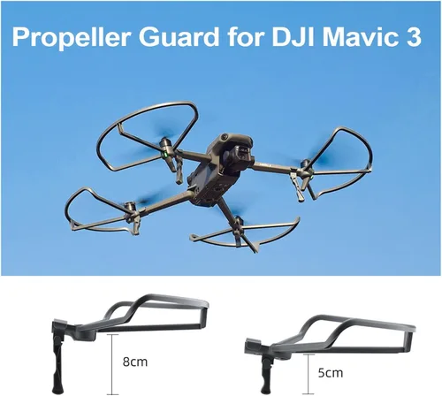 Vista 2 de SeiZed Funda protectora para DJI Mavic 3 Propeller Guard Drone Protector de liberación rápida con accesorio de tren de aterrizaje (color : 2 en 1)