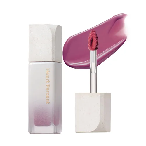 Vista 10 de Heart Percent Dote On Mood - Tinte puro brillante, acuoso y ligero, hidratante para labios, lápiz labial líquido de larga duración, 0.26 onzas, #01