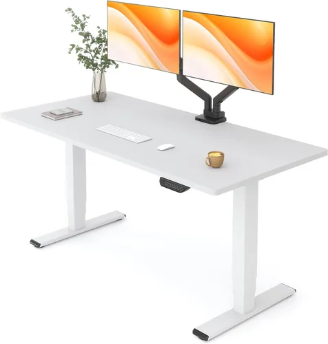 Vista 12 de FLEXISPOT E6 MAX Woodix - Escritorio de pie de madera maciza de acacia de 48 x 24 pulgadas, doble motor, resistente, capacidad de 330 libras