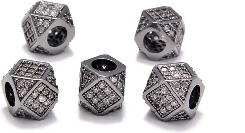 Vista 17 de AD Beads Pulsera de cuentas de zircón con tachuelas de strass