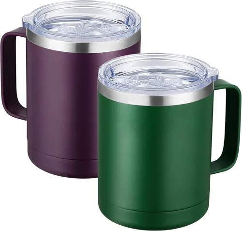 Vista 14 de MEWAY - Taza de café con asa, vaso térmico