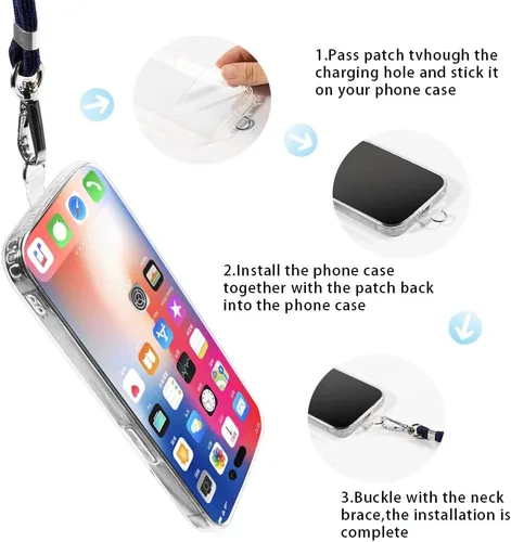 Vista 5 de Funda protectora de TPU con correa cruzada para el cuello, compatible con Samsung Galaxy A32 5G, funda protectora a prueba de golpes con cordón