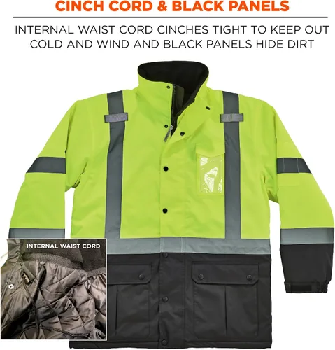 Vista 8 de Ergodyne 8384 Parka térmica tipo R Clase 3