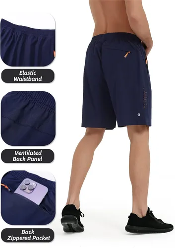 Vista 4 de Pantalones cortos deportivos para hombre, pantalones cortos de entrenamiento para correr, tenis, gimnasio, 5, 7, 9 pulgadas, cómodos, ligeros, 3