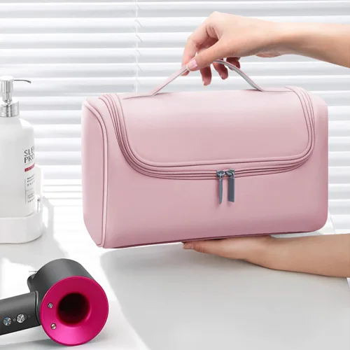 Vista 4 de Bolsa de viaje para herramientas para el cabello, funda de transporte Shark Flexstyle, organizador de herramientas para el cabello de apertura Gris
