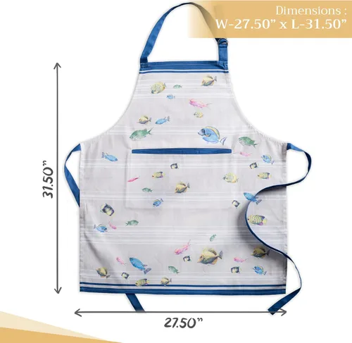 Vista 253 de Maison d' Hermine Delantales para mujer con bolsillo, 100% algodón (27.50 x 31.50 pulgadas)