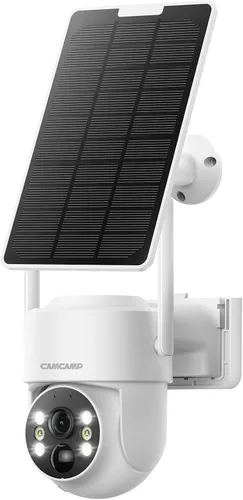 Vista 11 de Camcamp Solar Security Cameras Wireless Outdoor with 10" Monitor, 4 Cam Kit 100% Wire-Free, 360° View, Pan & Tilt, Solar-Powered, 10CH NVR, 2.4 &
