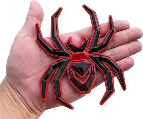 Vista 5 de 1 pieza de emblemas de araña 3D para puerta trasera, repuesto para F-150 Silverado Sierra RAM Black Widow Edition (negro)