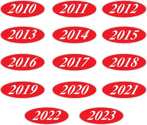 Vista 7 de EZ-Line - Calcomanías ovaladas para parabrisas de automóvil, suministros de vinilo grandes para concesionarios, 14 docenas de Pro Pack 1 docena cada