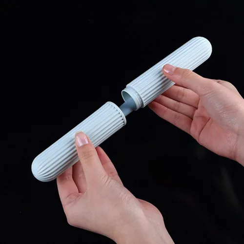 Vista 5 de Estuche para cepillos de dientes de viaje, envases para cepillos de dientes, 2 unidades Portátil, impermeable