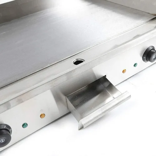 Vista 8 de Parrilla comercial, 3000 W, 110 V, plancha eléctrica comercial para encimera, plancha de hierro inoxidable, placa caliente para barbacoa, 122.0 °F a
