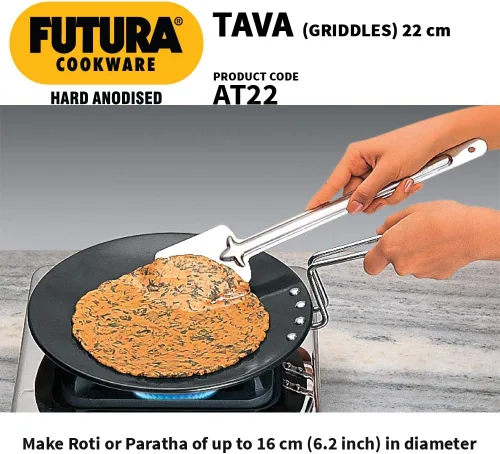 Vista 5 de Hawkins Futura Tava anodizada dura de 22 cm, 4,06 mm (Negro)