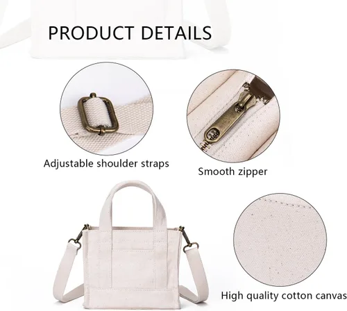 Vista 3 de Bolsos de lona para mujer Bolso cruzado de diseño de moda Bolso casual para compradores - YONBEN