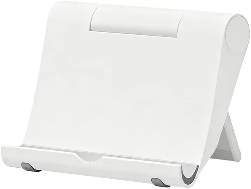 Vista 21 de Soporte para tableta, soporte plegable ajustable para teléfono celular, compatible con la mayoría de iPad y teléfonos inteligentes, accesorio