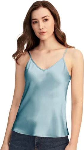 Vista 13 de LilySilk Camisola de Seda para Mujer 100% Seda de Mora de 19MM Básica Playeras Sin Mangas de Verano Top Clásico Holgado