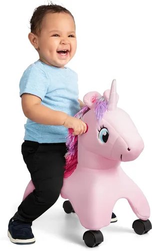 Vista 15 de Radio Flyer Juguete de Montar de Peluche para Niños Pequeños – Juguete de Montar Rodante Suave y Acolchado para Niños de 1–3 Años, Juguete de Empuje