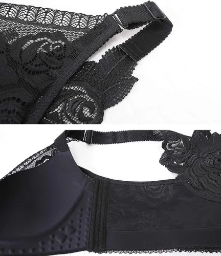 Vista 6 de Aivtalk Brasier push-up sin aros para mujer, copa moldeada con apertura frontal, talla grande