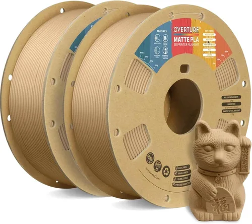 Vista 36 de OVERTURE Matte PLA Filament 1.75mm 1kg for FDM 3D Printer (Baby Pink)