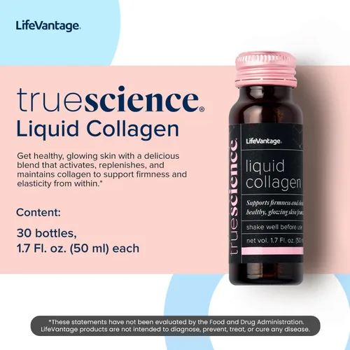 Vista 3 de TrueScience - Bebida líquida de colágeno para una piel brillante y de aspecto más firme, suplemento de péptidos de colágeno para mujeres y hombres