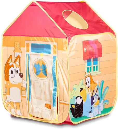Vista 9 de Bluey Heeler 4WD Tienda de Campaña Desplegable para Niños, Almacenamiento Fácil Tienda de Juego Desplegable con Puerta, Parabrisas y Ventana Espía