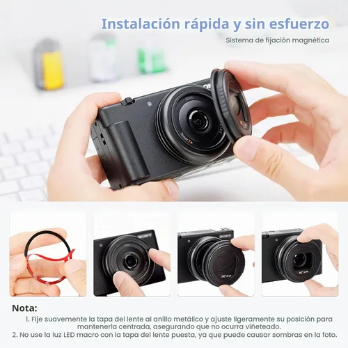 Vista 3 de JJC Tapa de lente magnética para cámara Sony ZV-1F ZV1F Vlog